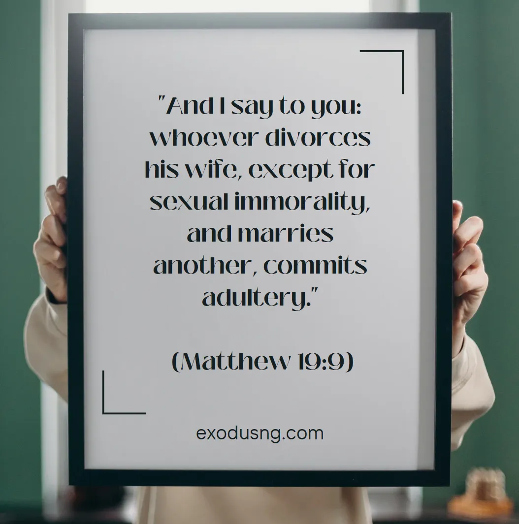 Bible Verses on Divorce infidelity cheating separation